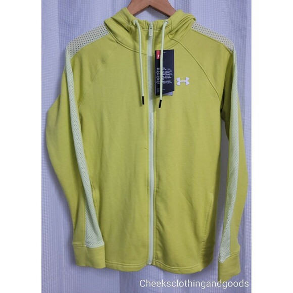NWT Under Armour Featherweight Fleece Full Zip Jacket Women's size MEDIUM - Picture 1 of 8